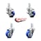 Service Caster 3.5 Inch Blue Polyurethane Wheel Swivel 3/4 Inch Square Stem Caster Brake, 2PK SCC-SQ20S3514-PPUB-BLUE-TLB-34-2-S-2 - alternate 2